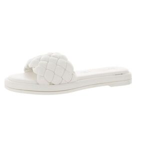 New SEYCHELLES Bellissima Woven Slide Sandals White 7.5